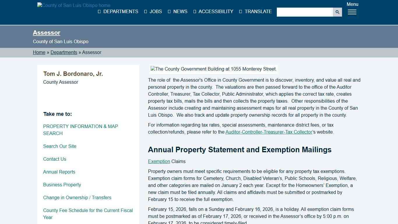 Assessor - County of San Luis Obispo